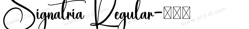 Signatria Regular字体转换